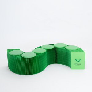 Opvouwbare papieren bank - Groen