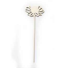Wooden flower - Chamomile (55 cm), artificial plant with a tall, round stem and white flower petals.