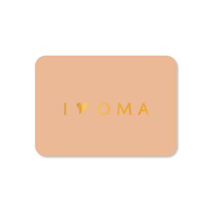 Mini card I love grandma (with gold foil)