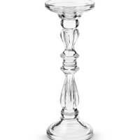 Candle Holder Glass Clear Medium 10x28.5cm