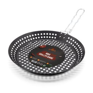 Premium BBQ-grillpan met gaten en antiaanbaklaag