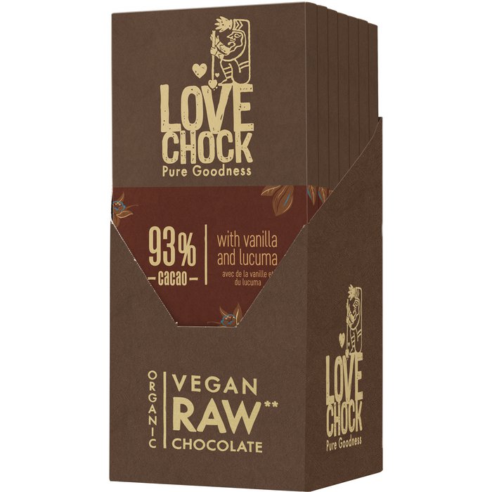 93% chocolate with vanilla - Organic, raw, plant-based and