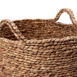 Cesta para la colada | Cesta para plantas | Cesta de almacenamiento BALAI hecha de jacinto de agua (3 tamaños)
