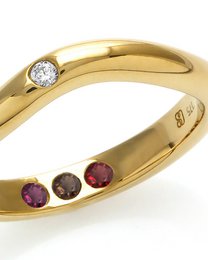Pre-Set Verborgen Innerlijke Sterkte Ring Goud Gepolijst