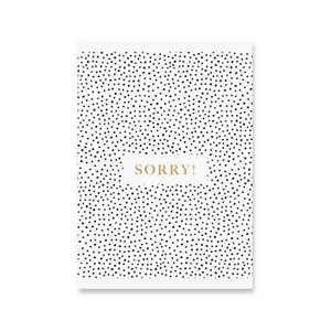 Card Sorry! | gold foil