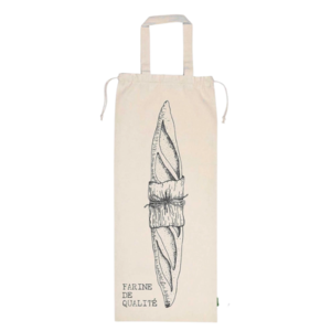 green-goose Baumwoll-Brotbeutel XXL – 27 x 70 cm – Creme
