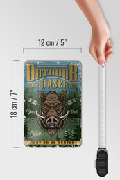 Tin sign outdoor 12x18cm hunting real chaser club decoration