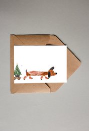 carte postale - série 'Noël' - 'Noël Teckel'