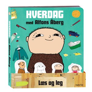 Alfons Åberg - Buch mit 4 Holzfiguren DK