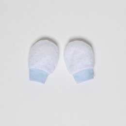 SET 4 PIEZAS (GORRA+GUANTES+BABERO+CALCETINES) PARA RECIÉN NACIDO (0-6 MESES) - 100% ALGODÓN - MOD. AZUL