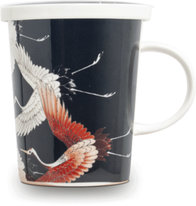 Edo Teamug set, Crane Black, porc.filter, giftbox