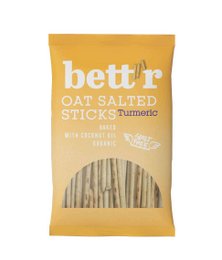 Oat salted sticks with turmeric, organic, 50g package.