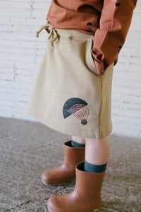 Kurzer, ausgestellter Rock von Gaya, beige, Sternregen