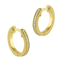 Gold plated silver creole earrings