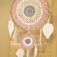 Colorful double dreamcatcher 25 and 12 cm.