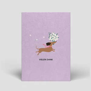 Postcard - Dackel says thank you - No. 303