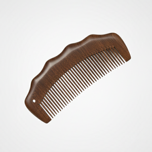 Ergonomic bevel comb - Sandalwood - Large