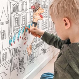Carta da parati dipinta e murale XXL "Piccoli artisti"