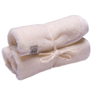 Set 3 Face Towels Bamboo sponge - Milk
