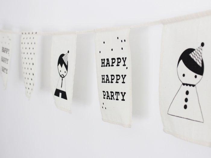 Happy happy party flag