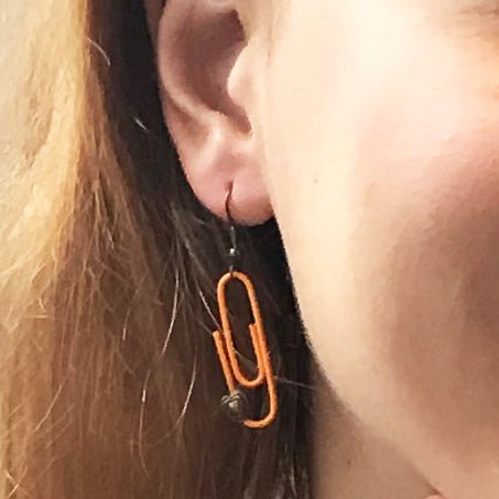Purple Personalised Paperclip Earrings | by lovedbynlanla