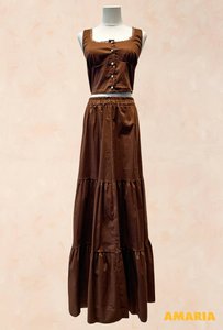 Ensemble top & jupe longue en coton