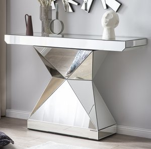 MDF console table with mirrored glass