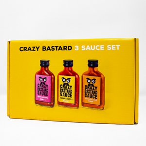 Crazy Bastard Hete Saus - (3x 100ml bestsellerdoos)