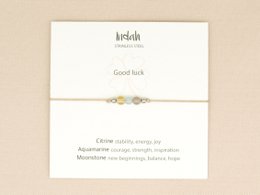 Armband rock, good luck, zilver en goud