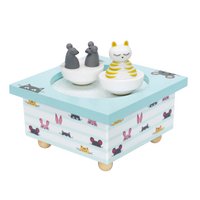 Dancing Cat & Mouse Music Box
