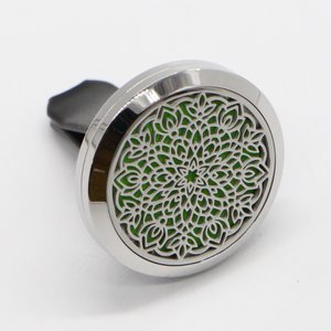 Autoverspreider Clip'Arôme - Mandala - roestvrij staal met blotters - decoratief aromatherapie-accessoire - cadeau-idee