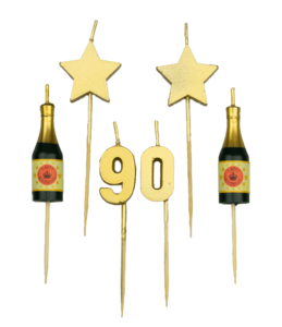 Partykuchen Kerzen - 90 Jahre