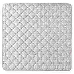  Grey quilted play mat with a hygge design, suitable for indoor use. Measures 1.27 x 1.27 m.