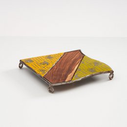 "Pissy" coaster made from recycled scrap metal and scrap wood upcycling | different shapes and colors