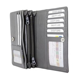 Cartera Mujer Piel Vaqueta - RFID Antideslizante - Cartera Mujer Ideal