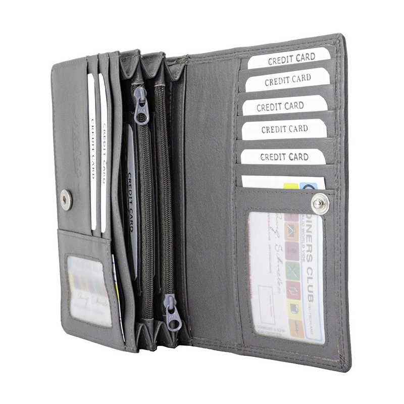 Cartera Mujer Piel Vaqueta - RFID Antideslizante - Cartera Mujer Ideal