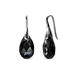 Boucles d'oreilles Teardrop Hook - ArgentÃ© et noir