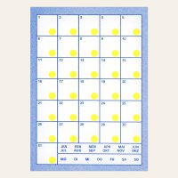 Risografie Postcard - Voucher Blue - Din A6