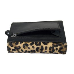 Ladies Wallet Black Leather RFID In 10 Prints