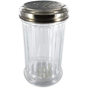 Fackelmann glazen Parmezaanse kaas en poedersuiker strooier