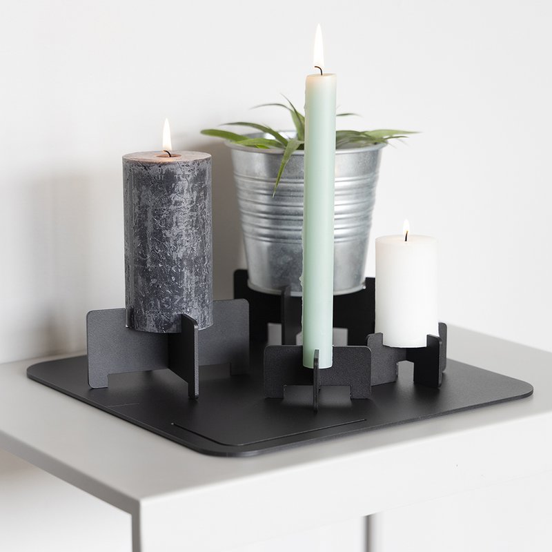 Rocket (candele) standard - 80x40mm - beige / grigio chiaro