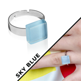 Minimalistisk ring med sten • 10 mm • justerbar i størrelse / individuel / bæredygtig