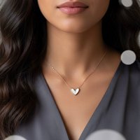 Heart's Essence – 18k Gold Mother of Pearl Heart Necklace