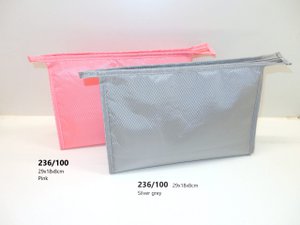 Toilet bag pink or silver 29x19x8cm