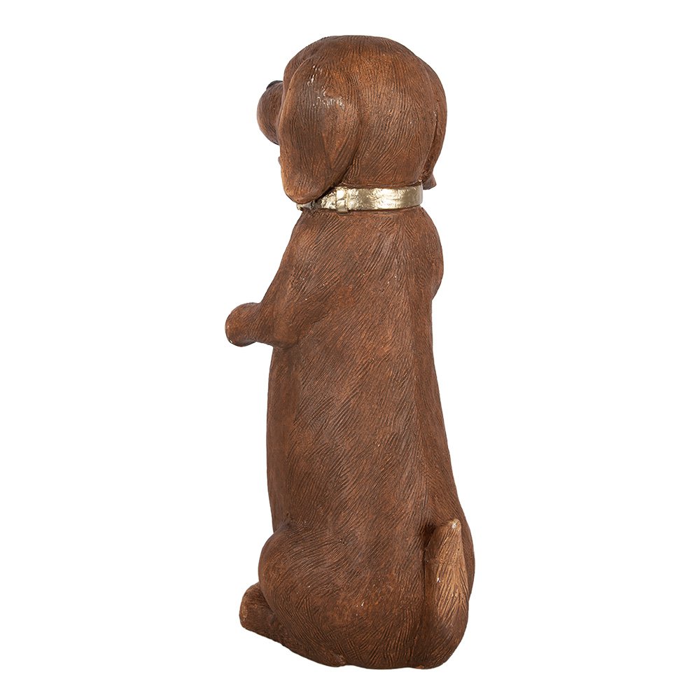 Decoratie Beeld Hond 23x19x47 cm Bruin Keramisch materiaal