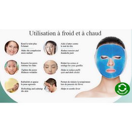 Maschera in gel termoterapico - Rilassamento terapeutico a caldo o freddo, impacco tascabile contro l'emicrania, effetto rilassante, favorisce la circolazione sanguigna