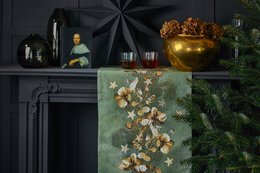 3620 corredor verde / dorado - 46x140cm