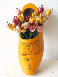 Tulip flower ceramic red 3cm
