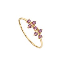 Gold plated garnet rhodolite ring