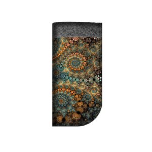 Hypnotisches Brillenetui aus grauem Filz Bertoni